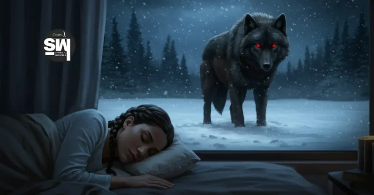 black wolf with red eyes dream meaning