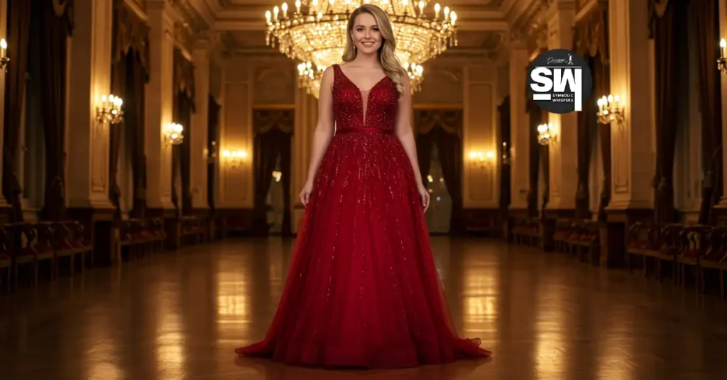 wearing a beautiful dress in a dream