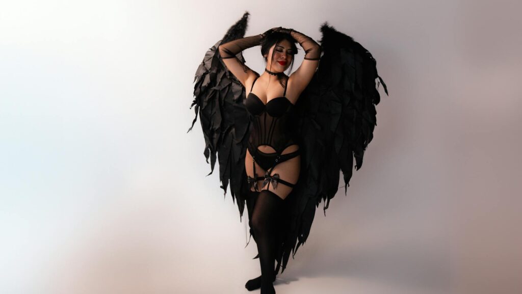 Angel with black wings dream